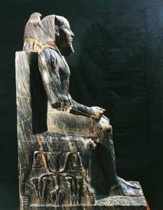 Estátua do Faraó Khafre, Dinastia IV, Egito (foto)