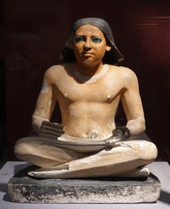 Escriba agachado, 5ª Dinastia (escultura) de Egyptian 5th Dynasty