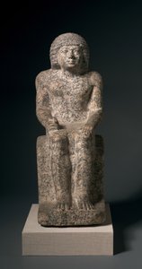 Estátua assentada de Nykara, 2408-2377 aC de Egyptian 5th Dynasty
