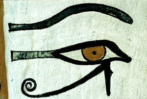 Antigo Egipto, Pintura mural, , O olho de Hórus, Túmulo de Sennedjem, Tebas, Deir el Medina de Egyptian Egyptian