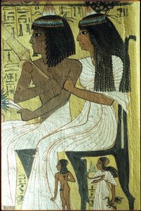 Antigo Egipto, Pintura mural, Túmulo de Sennedjem, Túmulo dos Nobres, Tebas, Deir el Medina de Egyptian Egyptian