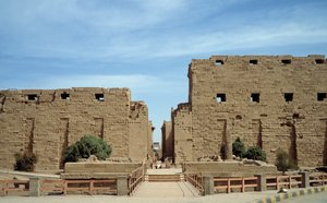 Antiquidade egípcia: vista do templo de Karnak. Egito de Egyptian Egyptian