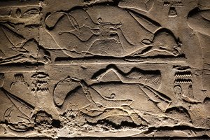 Templo de Luxor: Vacas sacrificadas (relevo) de Egyptian Egyptian