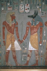 O Faraó e o Anpu de mãos dadas de Egyptian Egyptian