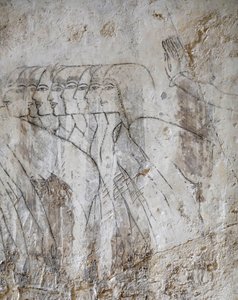 Esboço de um grupo de mulheres, túmulo de Ramose de Egyptian Egyptian