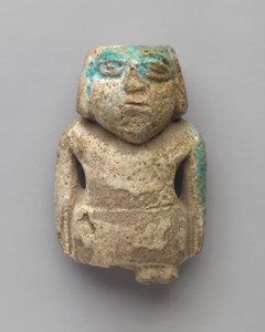 Estatueta de um Homem em Pé, Período Dinástico Primitivo, c.3000-2675 A.C.E. (faiança) de Egyptian Egyptian