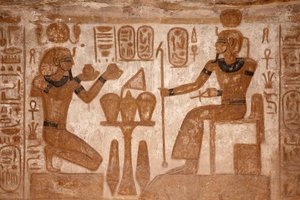 O grande templo de Abu Simbel de Egyptian Egyptian