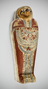 Múmia de milho, 332-150 AC (madeira, argila, areia, milho e linho) de Egyptian Ptolemaic Period