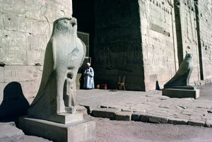 Entrada, para, a, templo horus