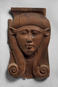 Painel de uma Coluna Hathor, 380-200 BC (cedro) de Egyptian Ptolemaic Period