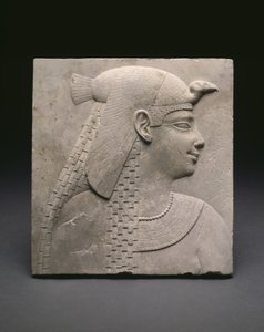 Placa de alívio representando uma rainha ou deusa, período ptolomaico de Egyptian Ptolemaic Period