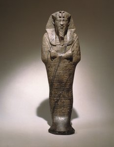 Ushabti de Senkamanseken, da Etiópia (calcário cinza) de Egyptian School