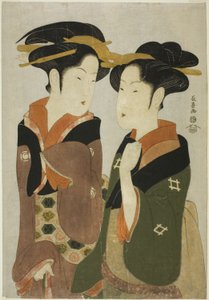 Kan, uma garçonete do Izutsuya, e a gueixa Fuseya do Ogiya
