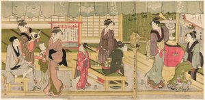 A Sala da Frente do Naniwaya (Naniwaya misesaki) de Eishōsai Chōki