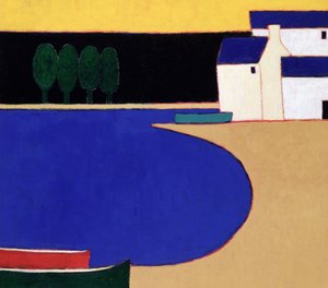 Bay perto de Ste. Marie, Bretanha, 2004 (acrílico sobre papel)