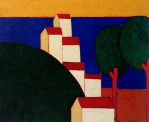 Nos Alpes Provençais, 1999 (acrílico sobre papel) de Eithne Contemporary Artist Donne