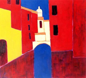 Rio em Cannaregio, Veneza, 1999 (acrílico sobre papel)