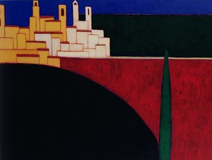 San Gimignano, 1999 (acrílico sobre papel)