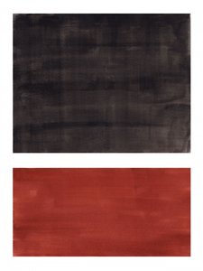 Blocos abstratos vermelhos e pretos de Ejaaz Haniff