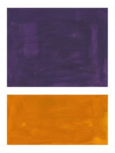 Blocos abstratos em tons de roxo e laranja de Ejaaz Haniff