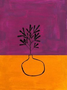 Vaso para plantas em tom de laranja roxo de Ejaaz Haniff