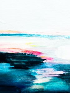 Paisagem marítima abstrata e vibrante de Ejaaz Haniff