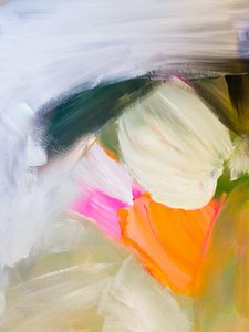 Pinceladas abstratas vibrantes de Ejaaz Haniff