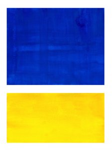 Azul vibrante e amarelo de Ejaaz Haniff