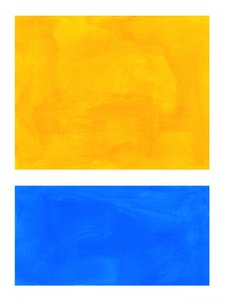 Amarelo Vibrante, Azul, Abstrato de Ejaaz Haniff