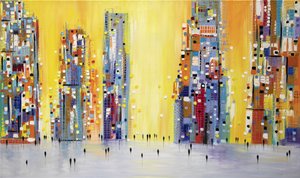Cidade Abstrata e Vibrante de Ekaterina Ermilkina