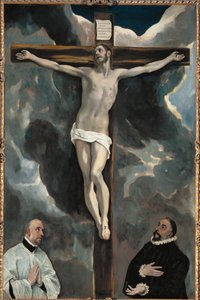 Cristo na cruz e dois dadores - ...