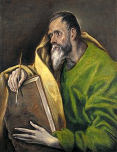 São Lucas (óleo sobre tela) de El (1541-1614) Greco