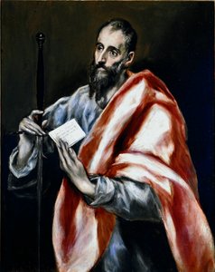 Apotre Saint Paul. Pintura por Domenikos Theotokopoulos dit El Greco (1540-1614) de El Greco