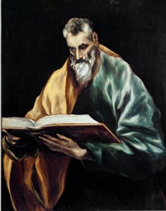 Apotre Saint Simon. Pintura por Domenikos Theotokopoulos dit El Greco (1540-1614) de El Greco