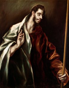 Apotre Saint Thomas. Pintura de Domenikos Theotokopoulos dit El Greco (1540-1614) de El Greco