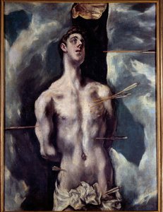 Pintura de São Sebastião por Domenikos Theotokopoulos Dit El Greco (1540-1614) de El Greco