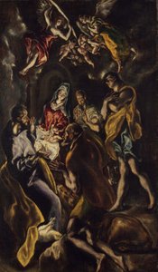 A Adoração dos Pastores, c.1612-14 (óleo sobre tela) de El Greco