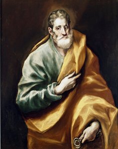 O Apotre Saint Peter. Pintura de Domenikos Theotokopoulos dit El Greco (1540-1614) de El Greco