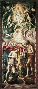 O batismo de Cristo (óleo sobre tela de El Greco