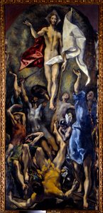 A ressurreição de Cristo. Pintura de Domenikos Theotokopoulos Dit El Greco (1540-1614) de El Greco