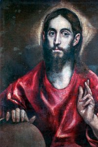 Bênção de Cristo O Salvador do Mundo, século XVII de El Greco