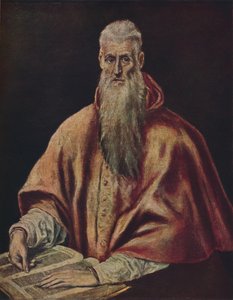 São Jerônimo como cardeal, São Jerônimo como cardeal, c1590-1600, 1938 de El Greco