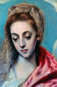 Sagrada Família com detalhes de Santa Ana, c1590-1595 de El Greco