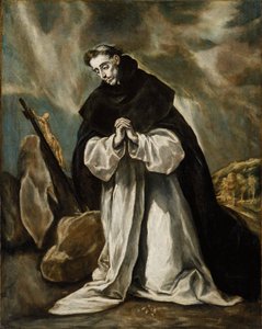 Espanhol: Santo Domingo orante (Tipo-I) São Domingos em oração de El Greco