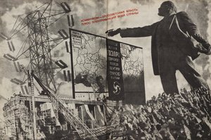 O comunismo é o governo soviético mais a eletrificação de todo o país, 1933. de Eliezer Markowich Lissitzky