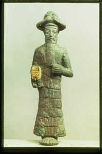 Elamite Deus com Mão de Ouro de Susa, sudoeste do Irão, c.1800-1700BC (bronze e ouro)