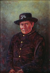 Chefe Gerónimo (óleo sobre tela) de Elbridge Ayer Burbank