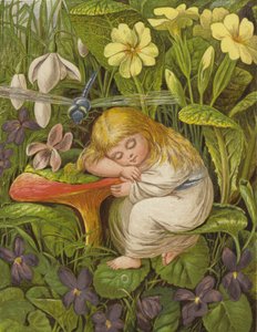 Mas ele foi apenas afundado em um sonho de prazer (lito colorido) de Eleanor Fortescue Brickdale