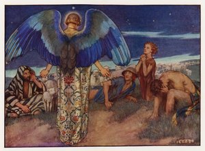 Carols: While Shepherds Watched (lito colorido) de Eleanor Fortescue Brickdale
