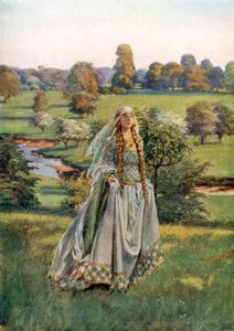 Guinevere. Tennyson (litografia a cores)